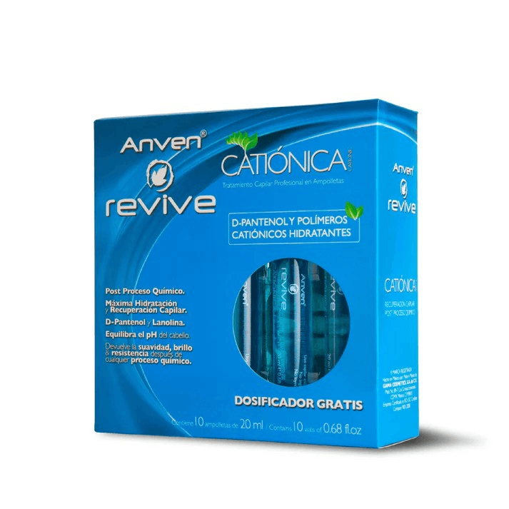 CATIONICA TRATAMIENTO CAPILAR EN AMPOLLETA c/10 ANVEN