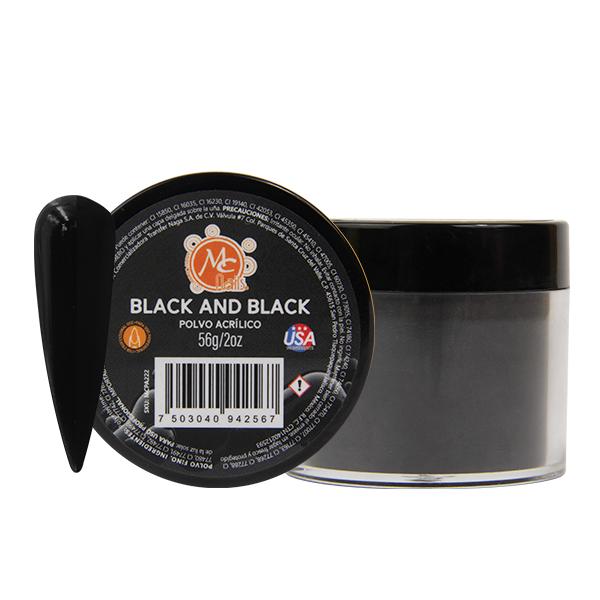 Polvo acrilico 2oz BLACK AND BLACK MC NAILS
