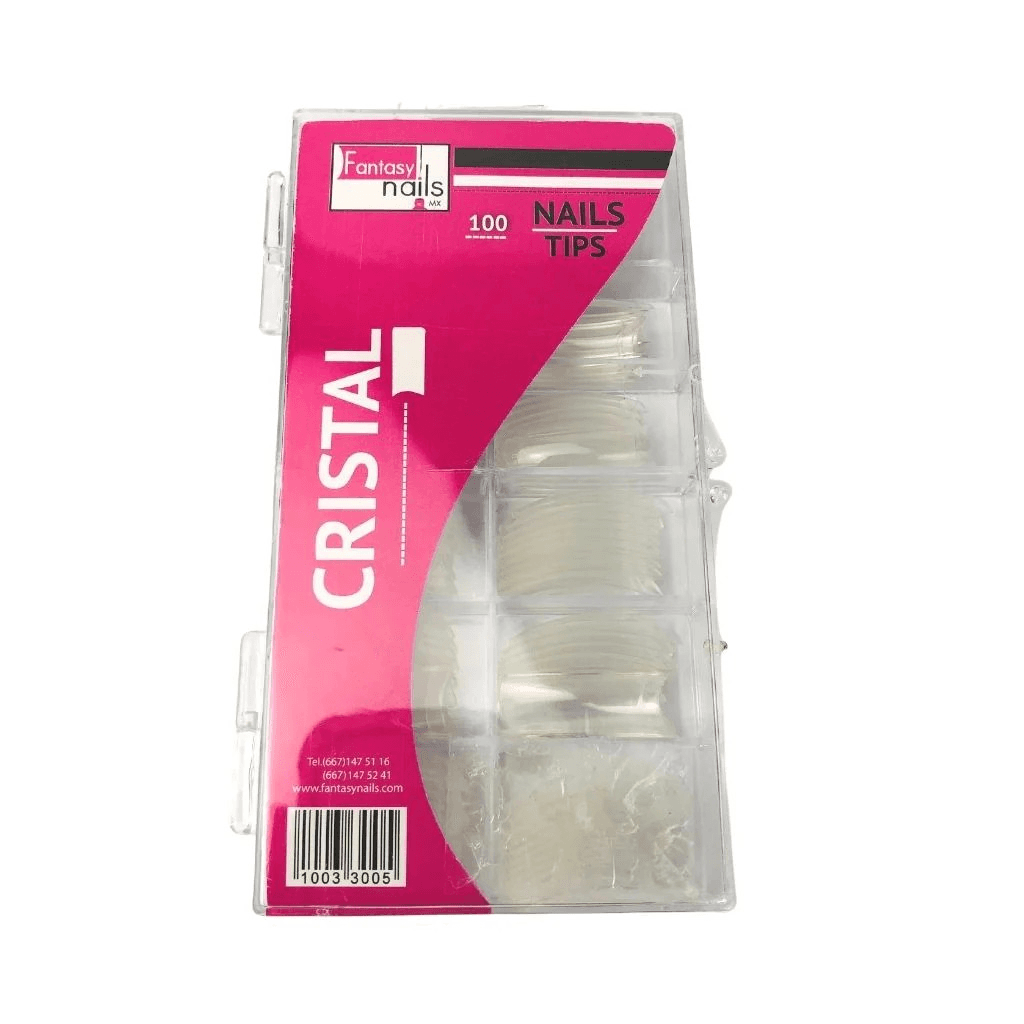 Tip Cuadrado Crystal 100 pzas Fantasy Nails