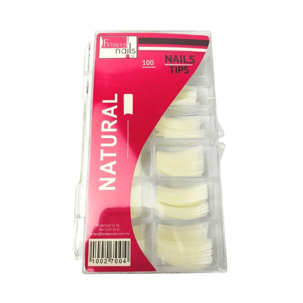 Tip Cuadrado Natural 100 pzas Fantasy Nails
