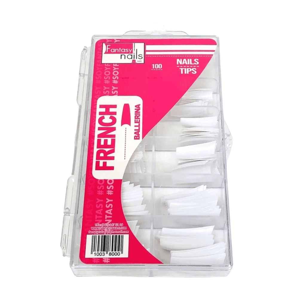 Tip Ballerina Blanco 100 pzas Fantasy Nails